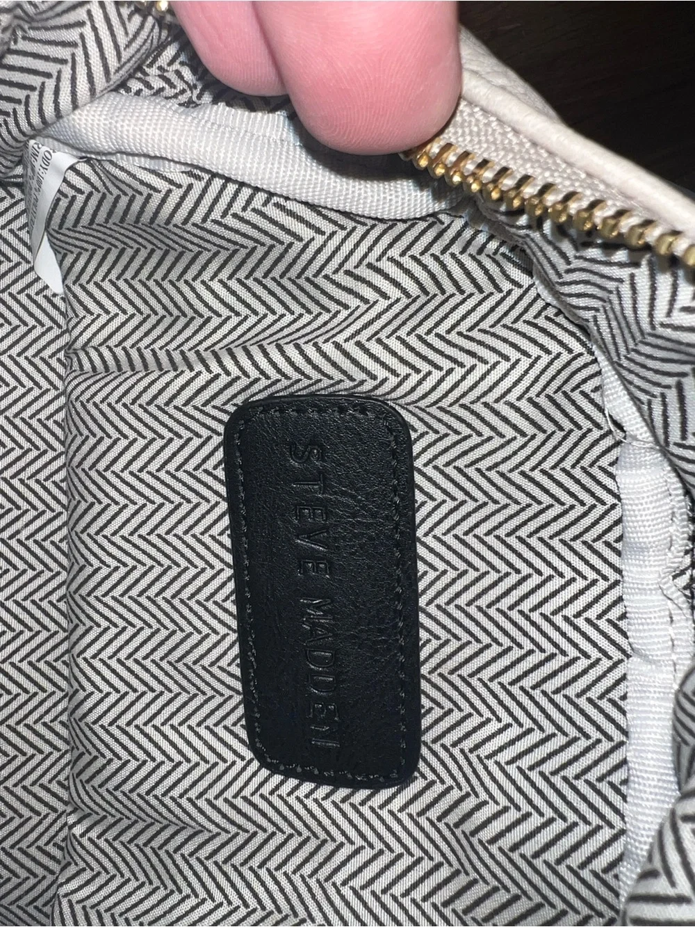 Steve Madden Beige and Black Mini Backpack Purse